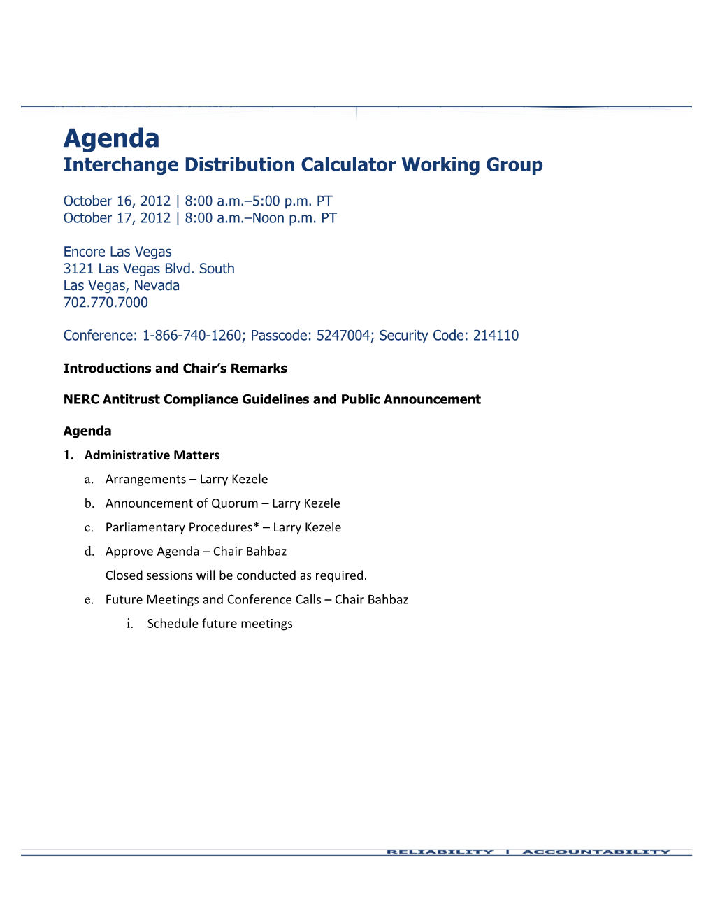 Interchange Distribution Calculator Workinggroup