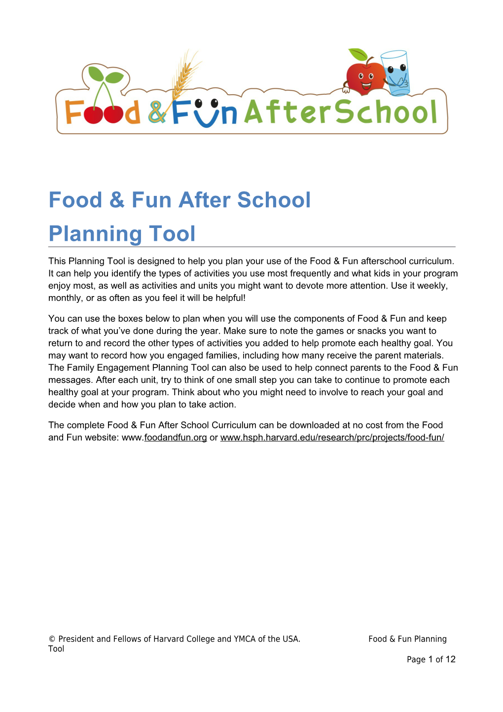 Food & Fun After School