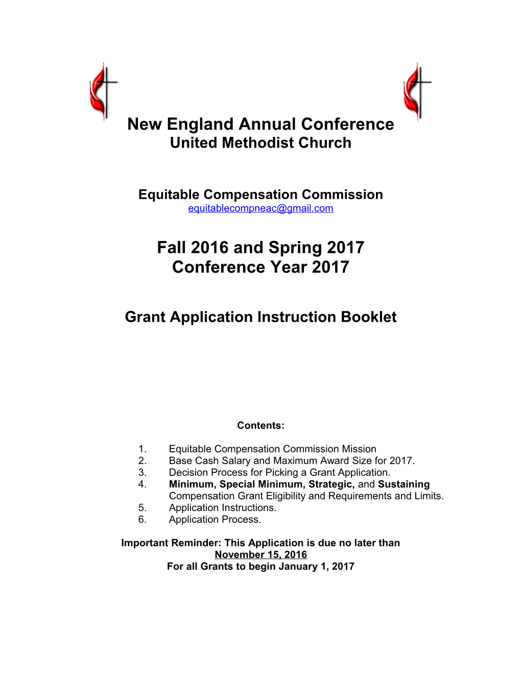 Report of the New England Conference