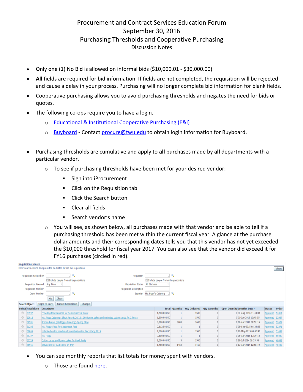 Procurement and Contract Services Education Forum