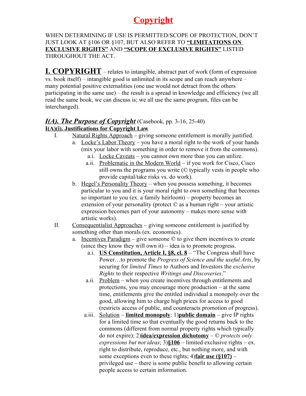 When Determining If Use Is Permitted/Scope of Protection, Don T Just Look at 106 Or 107