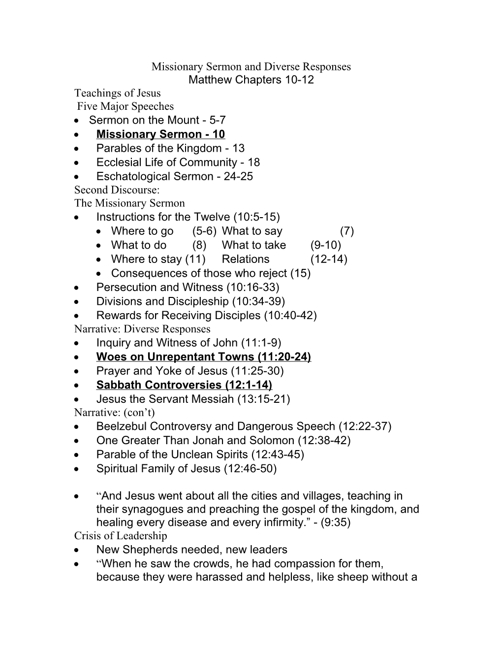 Missionary Sermon and Diverse Responses