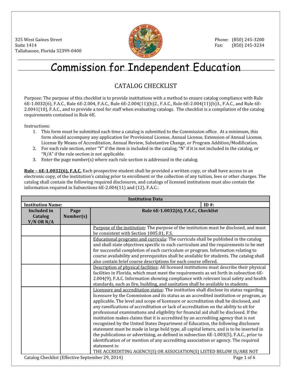 Commission for Independent Education