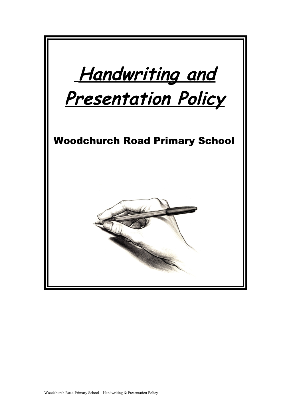 Handwriting and Presentation Policy s1