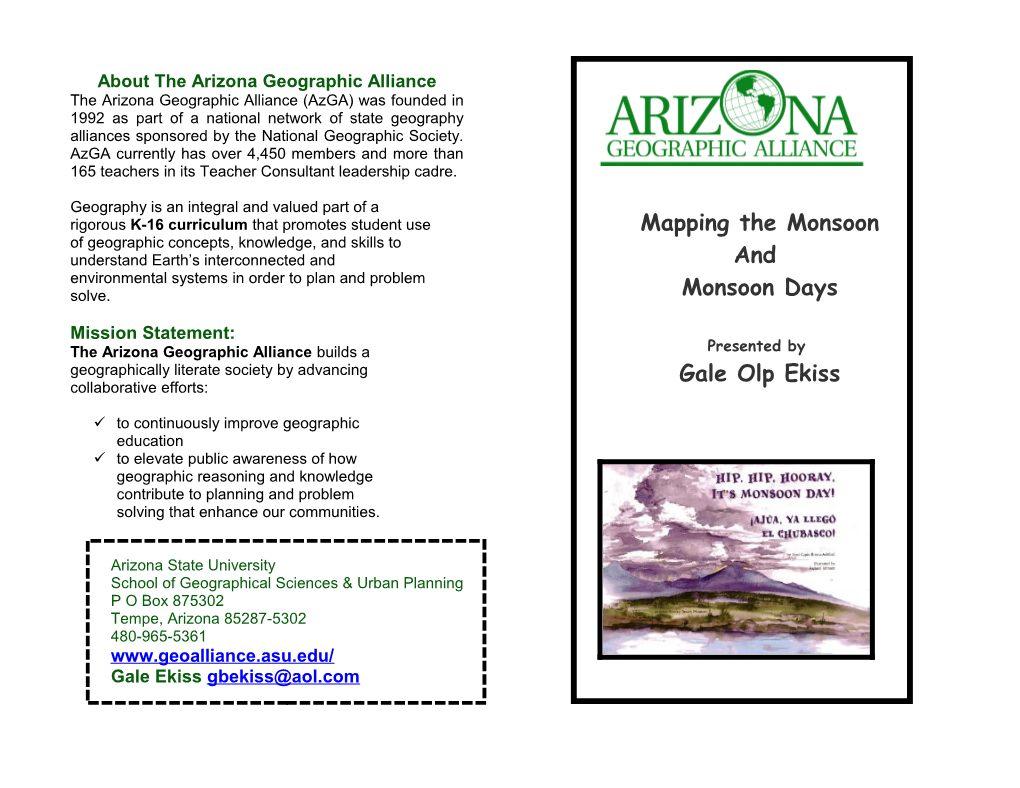 About the Arizona Geographic Alliance