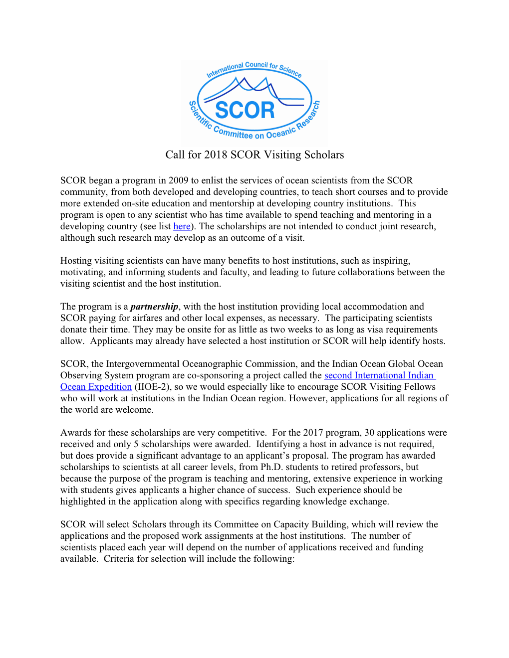 Corps Of Retired Ocean Scientists (COROS)