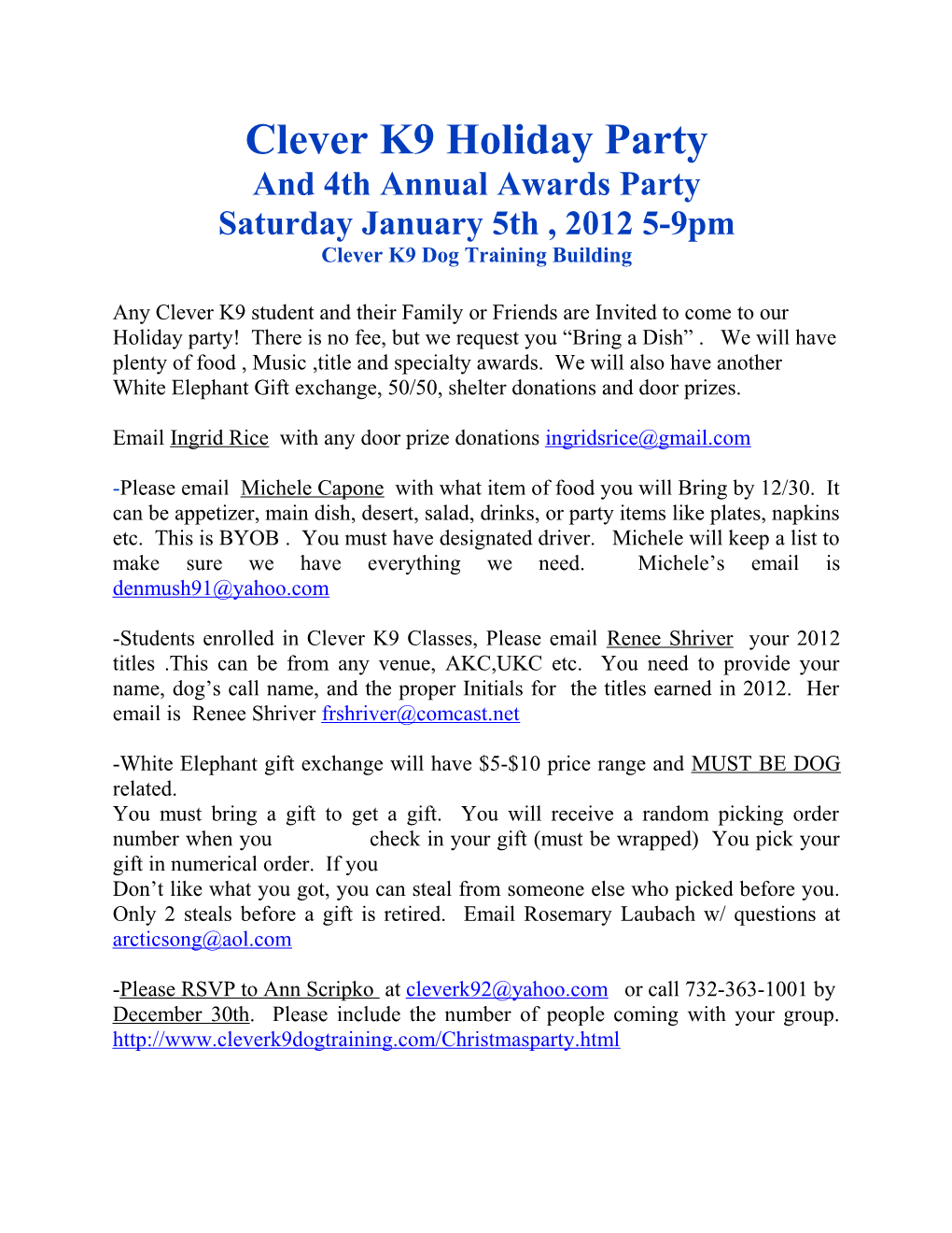 And 4Th Annual Awards Party