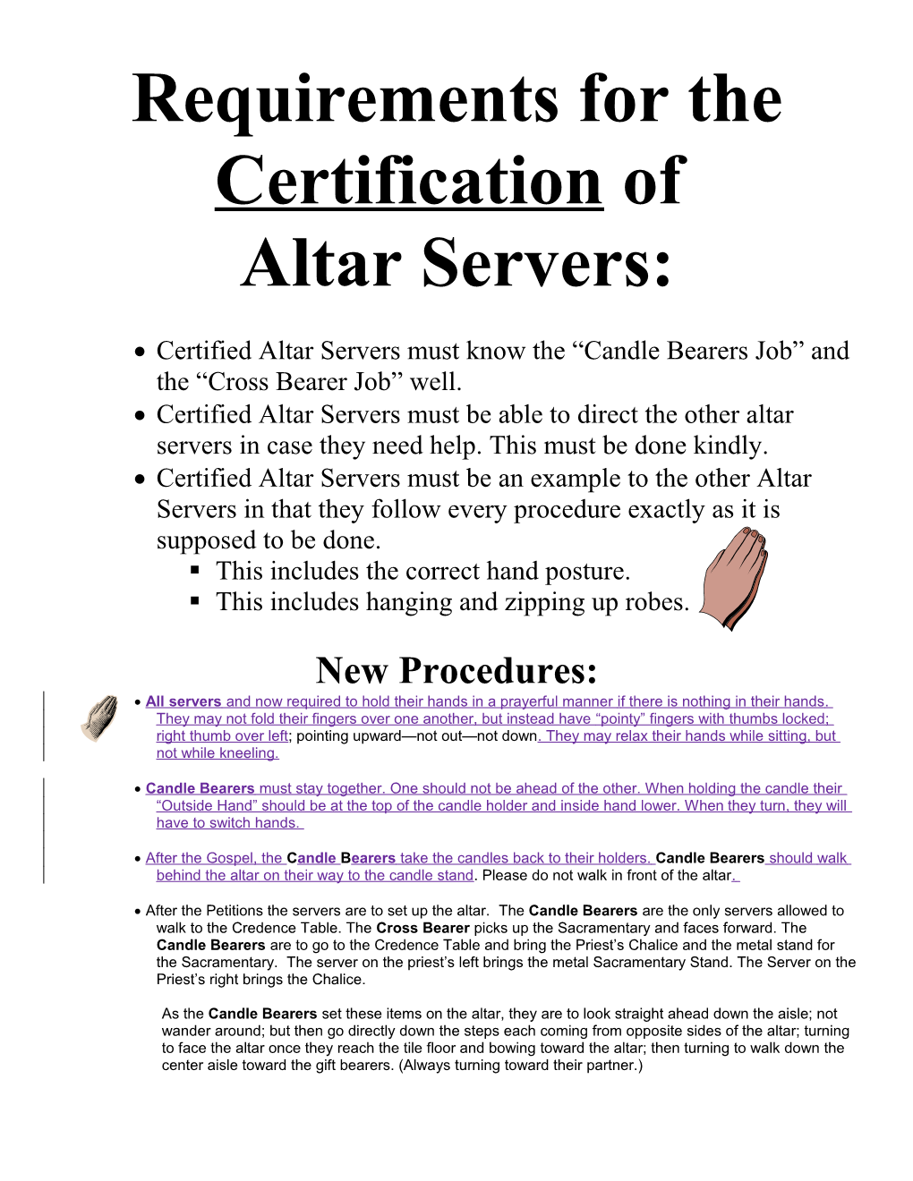 Requirements to Be a Certified Altar Server