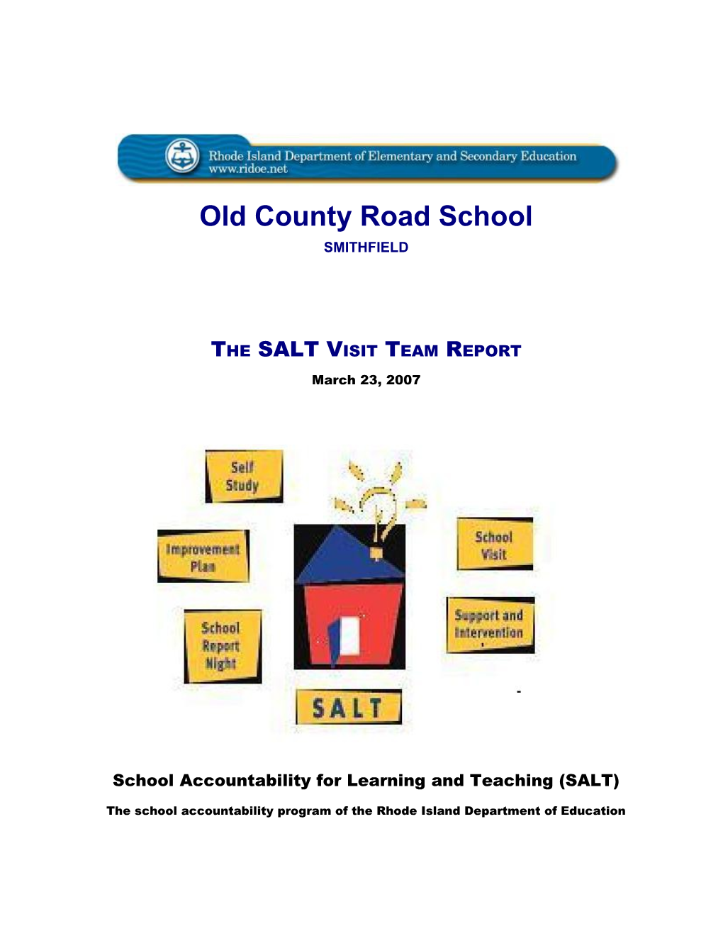 School Accountability for Learning and Teaching (SALT) s2