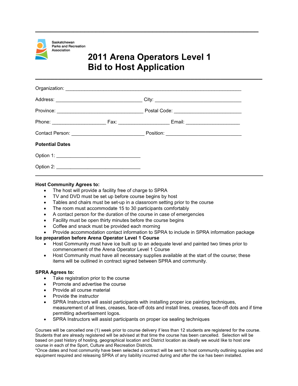 2011 Arena Operators Level 1