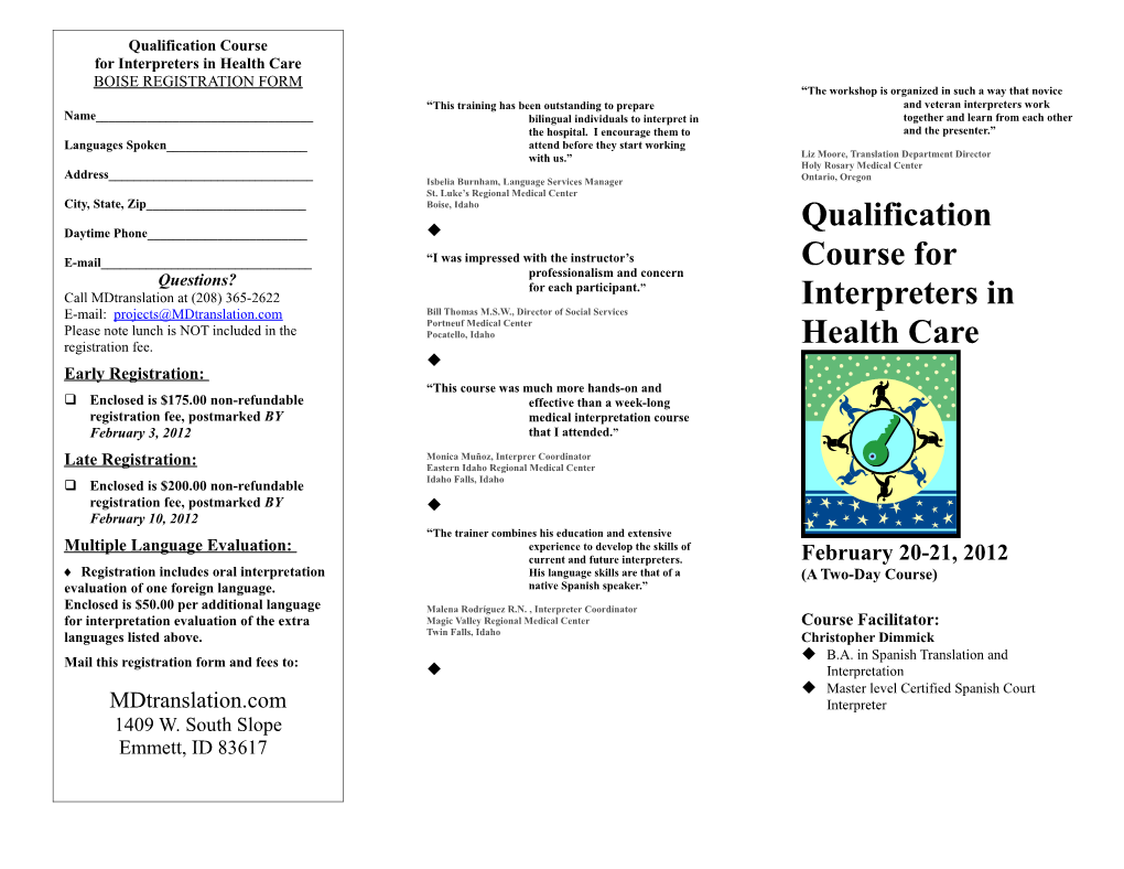 Medical Interpreter Qualification Course