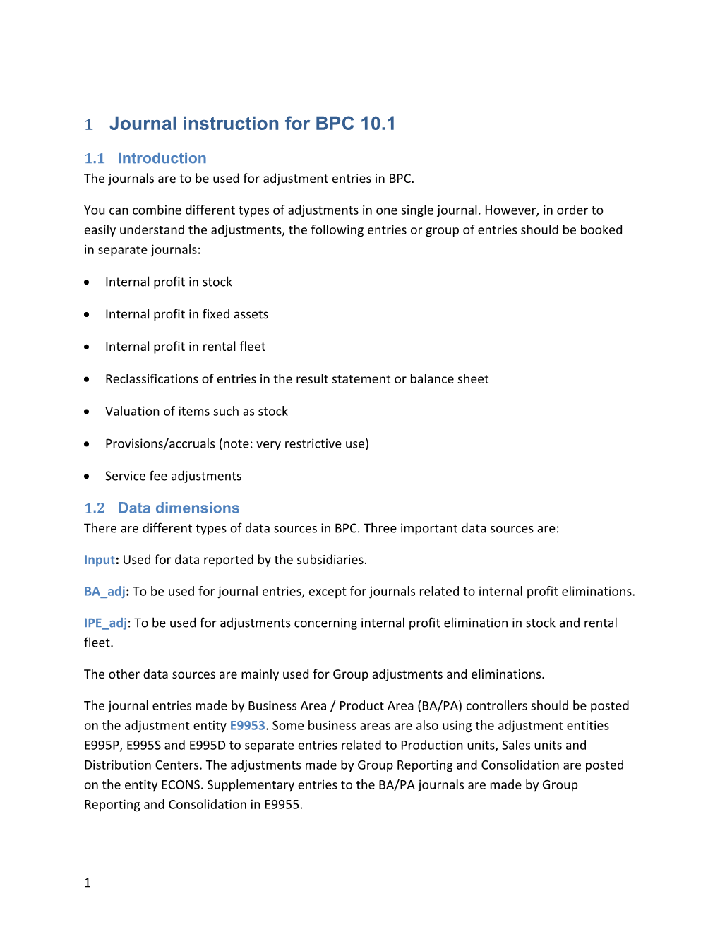 1 Journal Instruction for BPC 10.1
