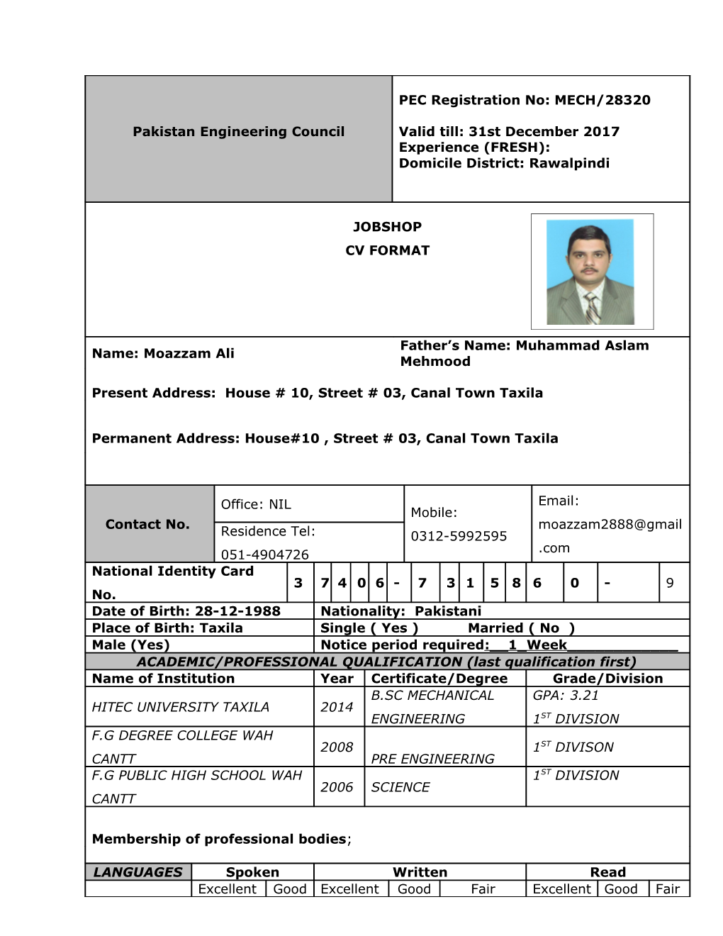 Present/Most Recent Employment s31