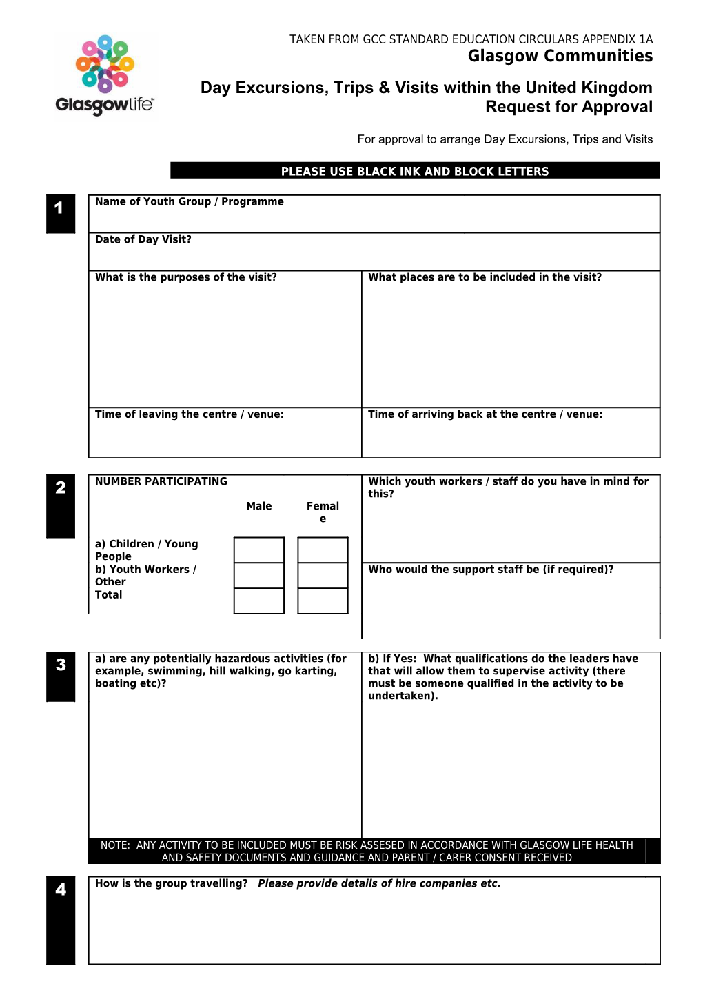 Please Submit Completed Form to the Appropriate Grade 7 Or 8