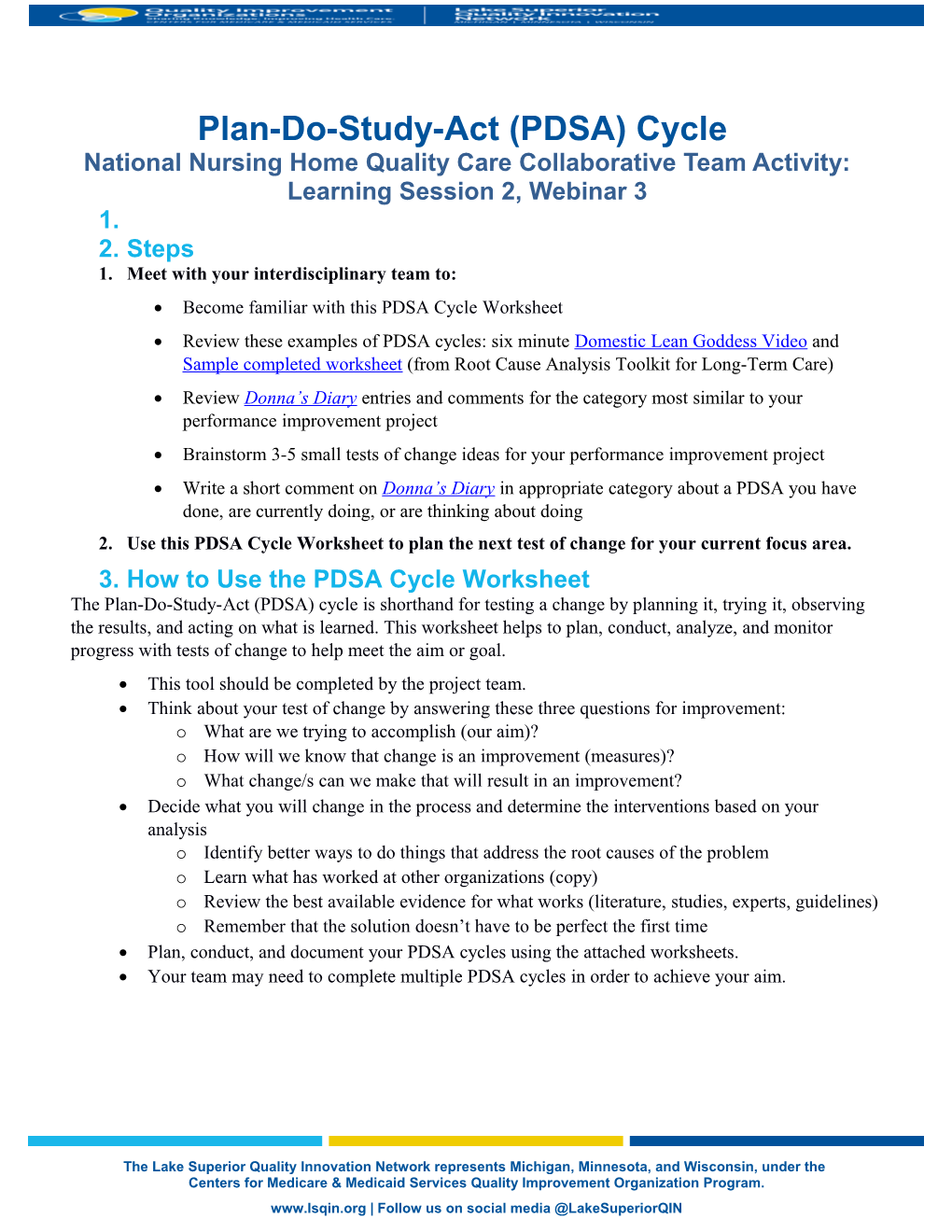 PDSA Activity for LS #2