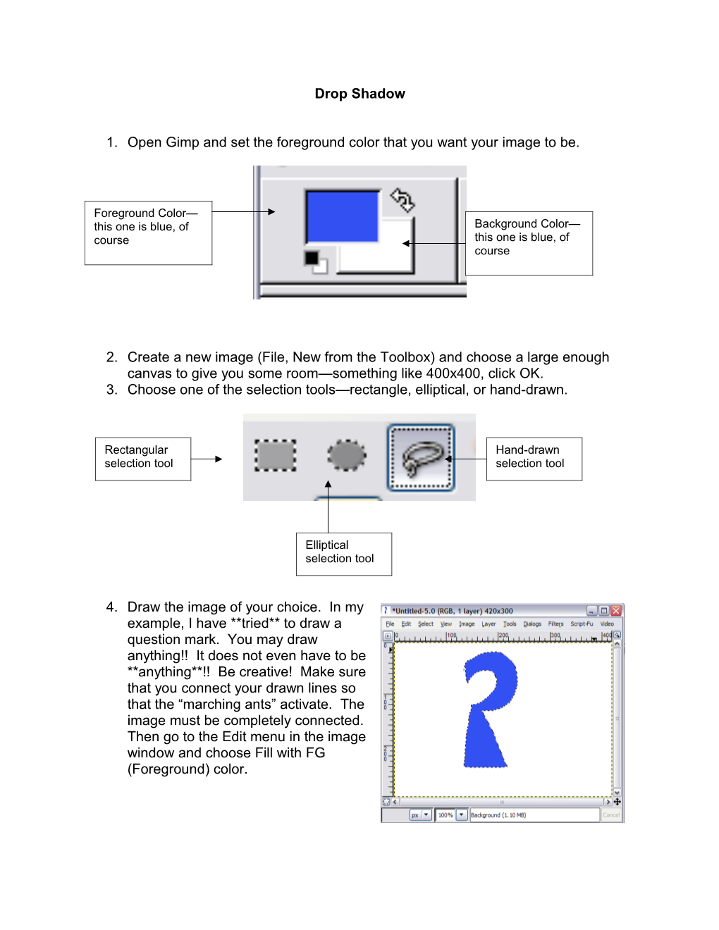 1. Open Gimp and Set the Foreground Color That You Want Your Image to Be