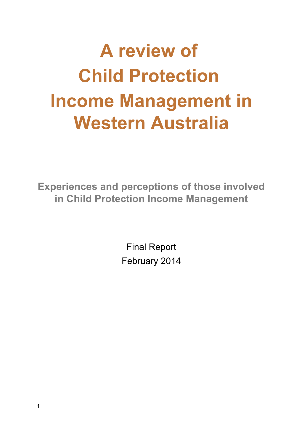 Income Management in Western Australia