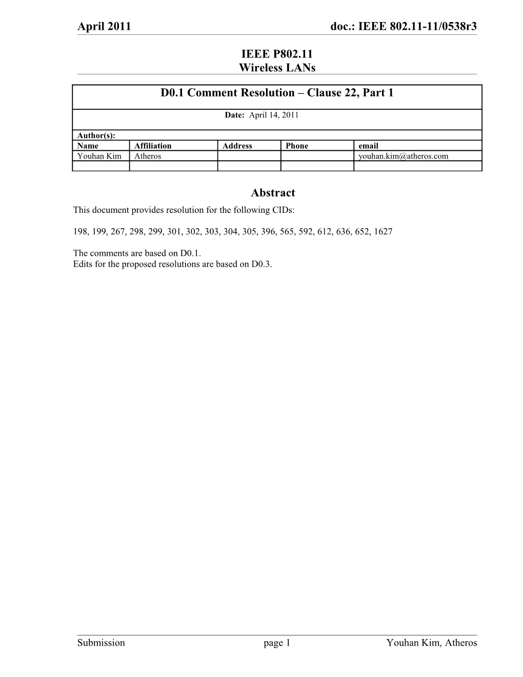 22.2.2 TXVECTOR and RXVECTOR Parameters