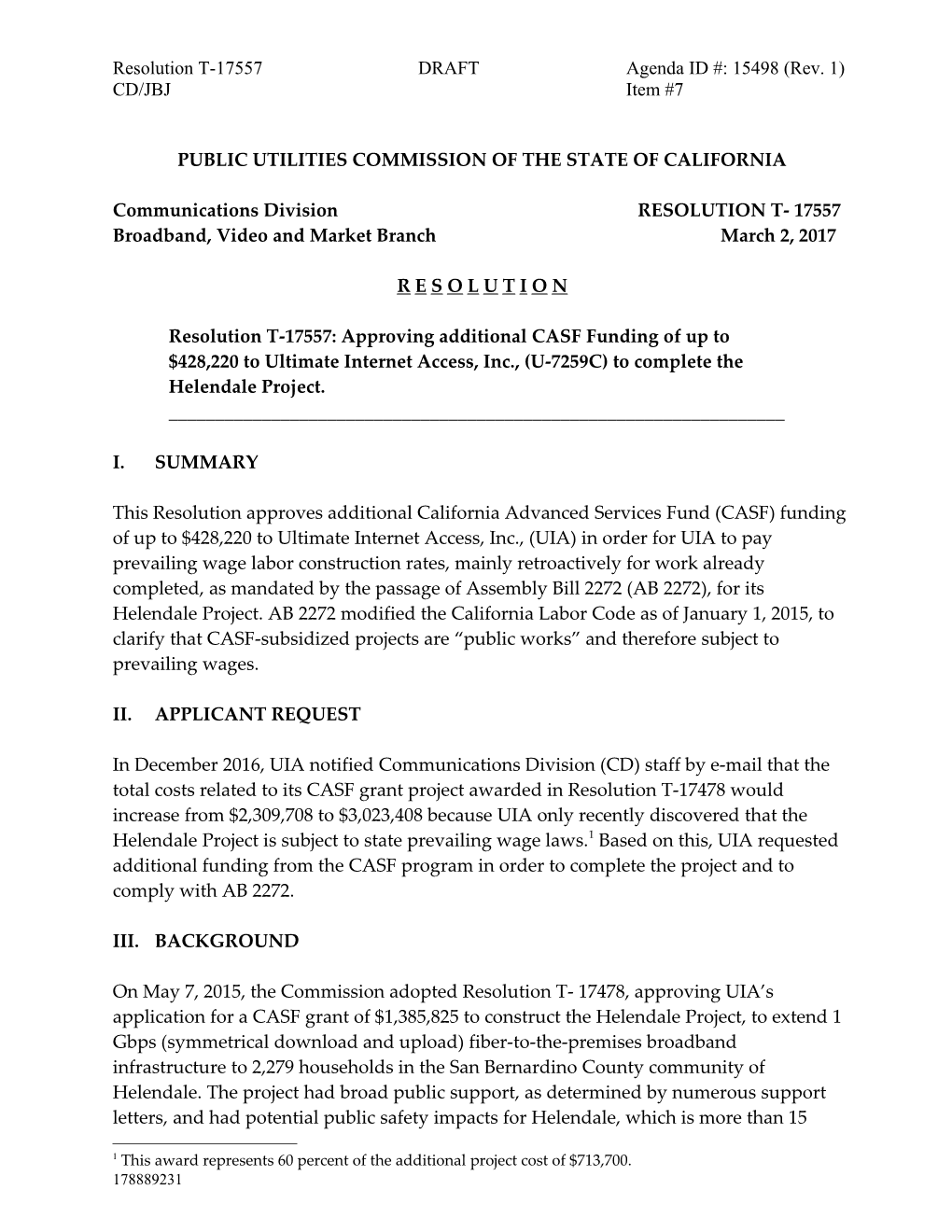 Public Utilities Commission of the State of California s61