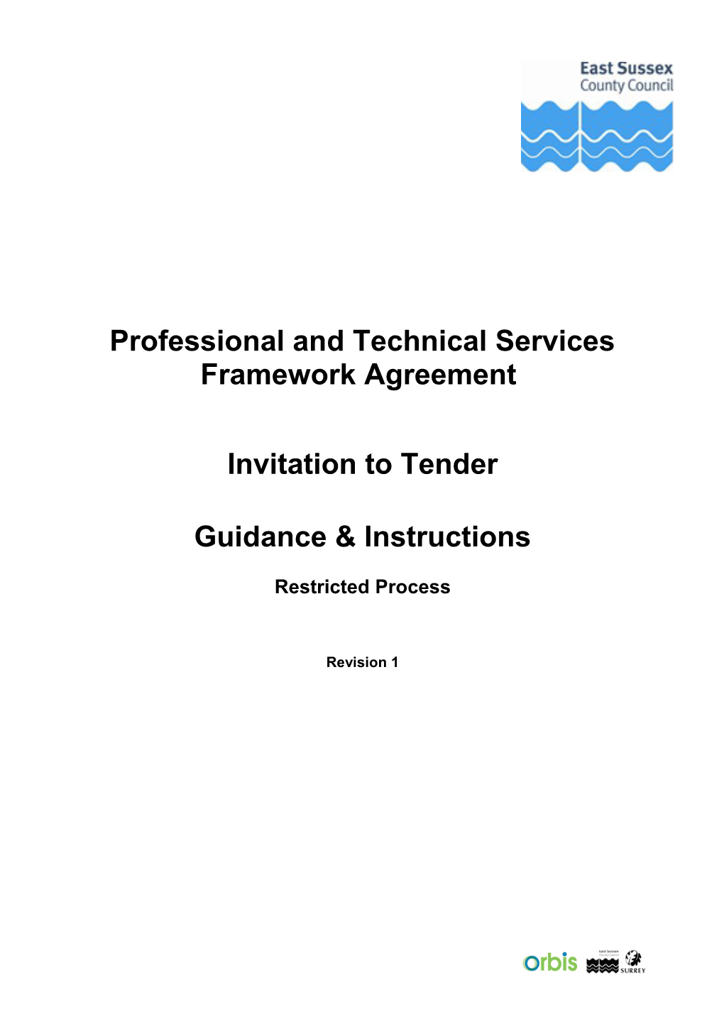 Professional and Technical Services Framework Agreement
