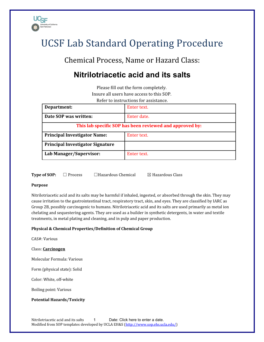 UCSF Lab Standard Operating Procedure s49
