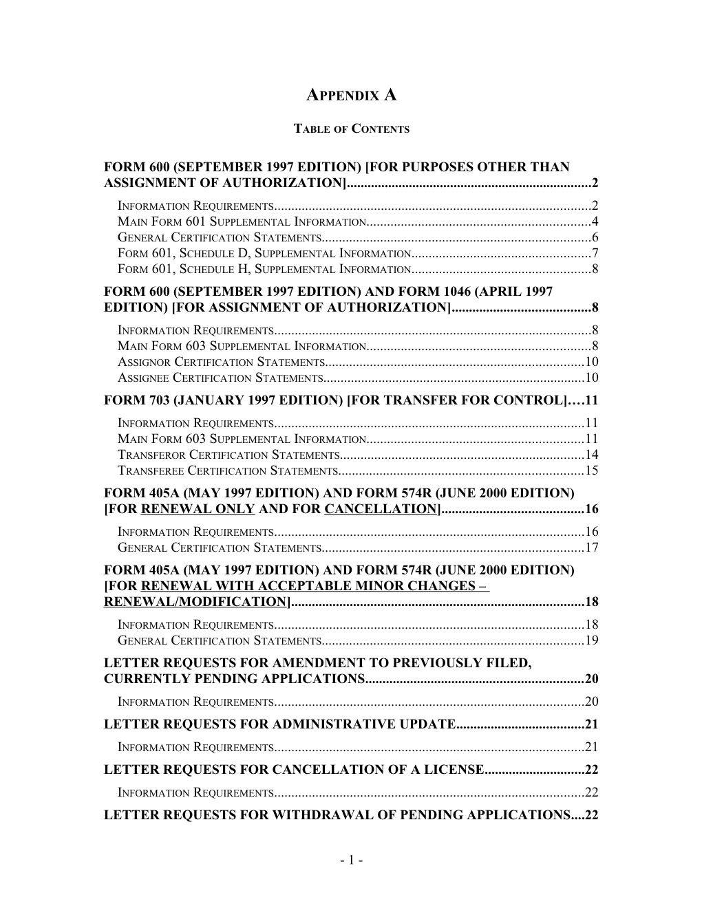 FORM 600 (September 1997 Edition) for Purposes Other Than Assignment of Authorization 2