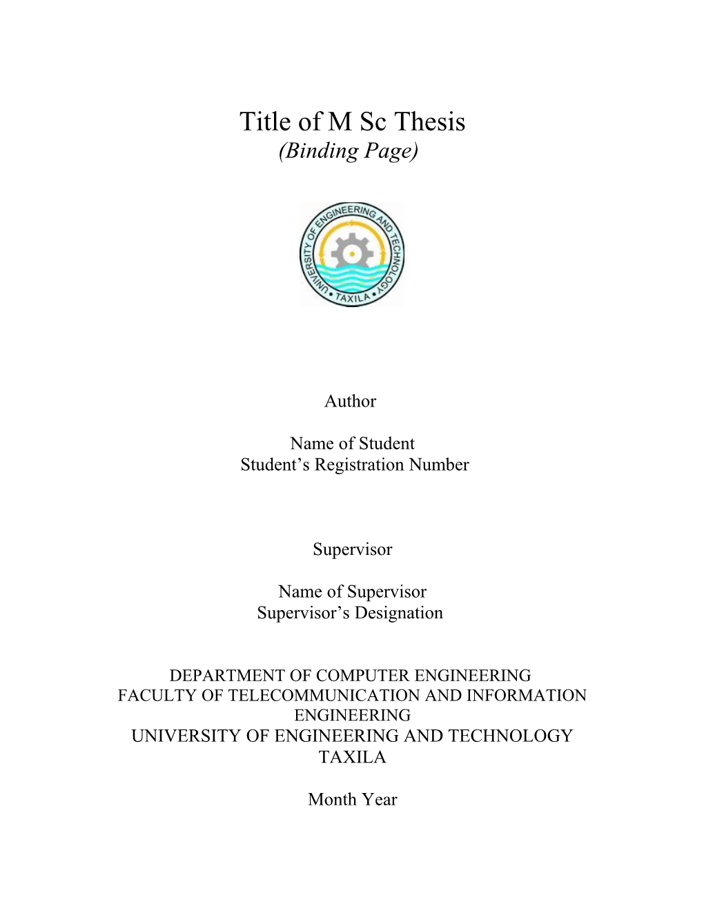 M.Sc. Thesis Template