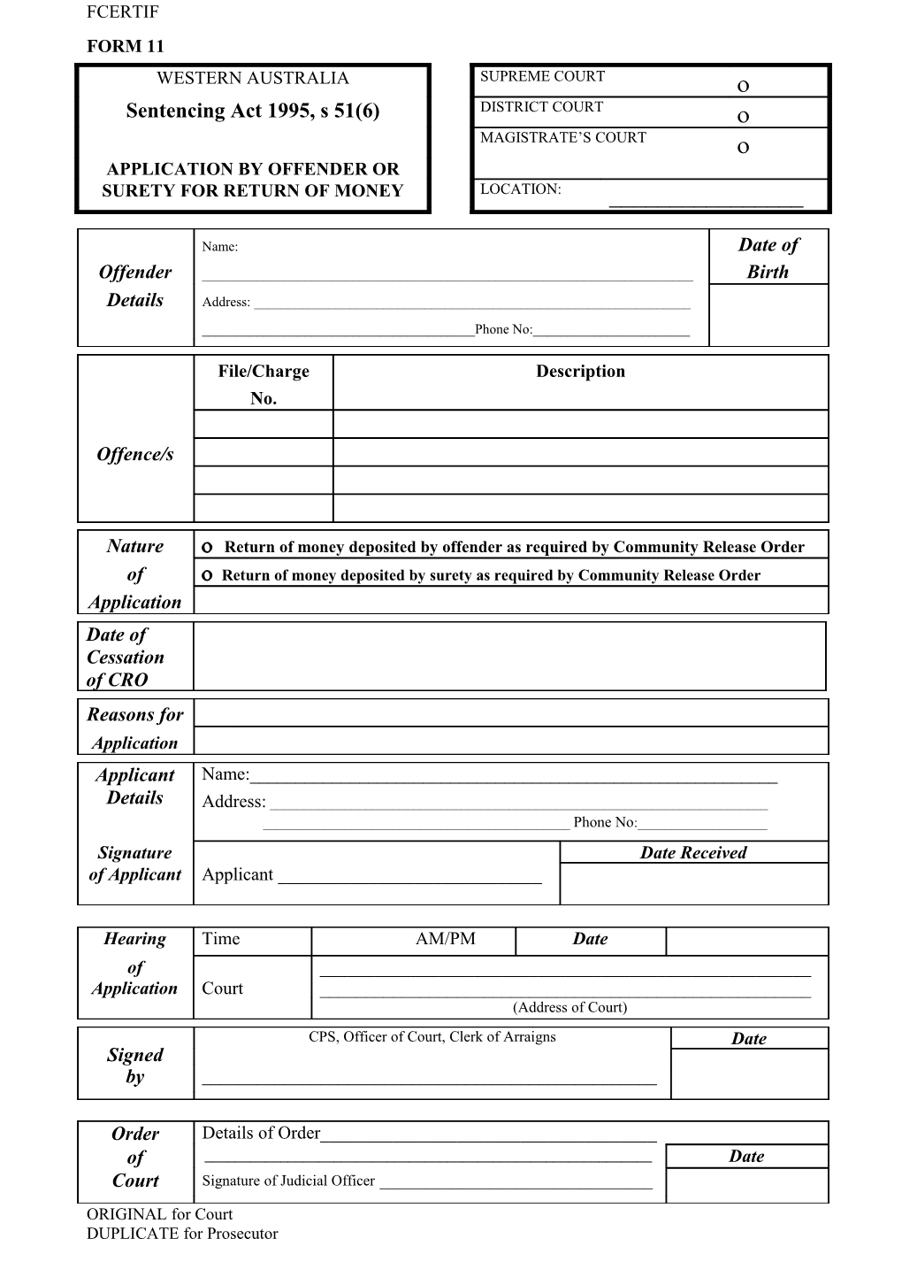 Sentencing Act Section