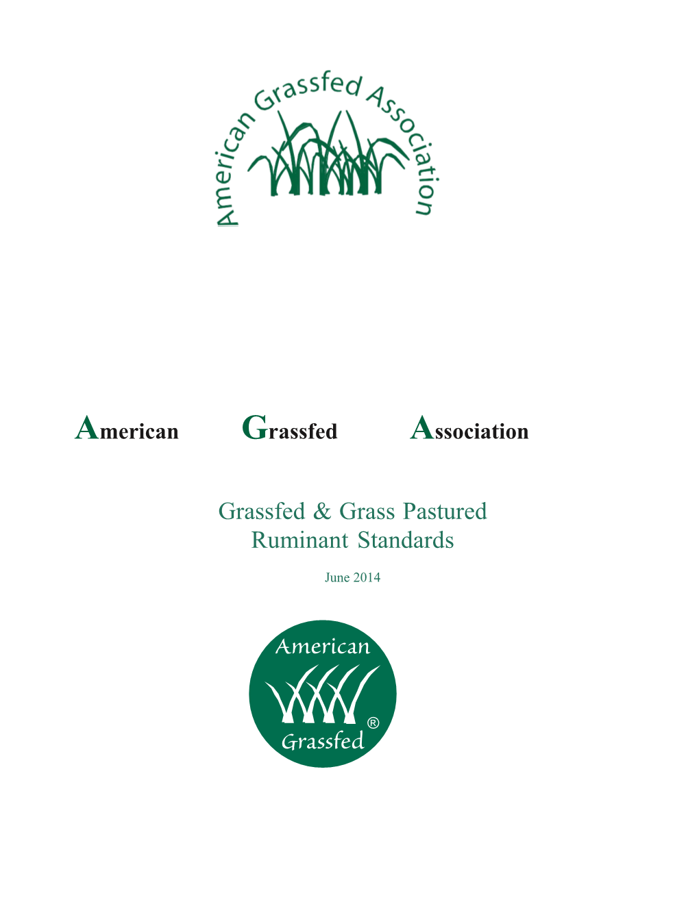 AGA Grassfed Standards August 2013