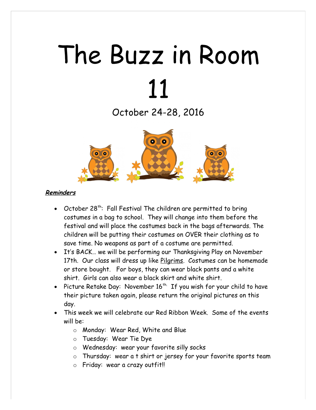 The Buzz in Room 11