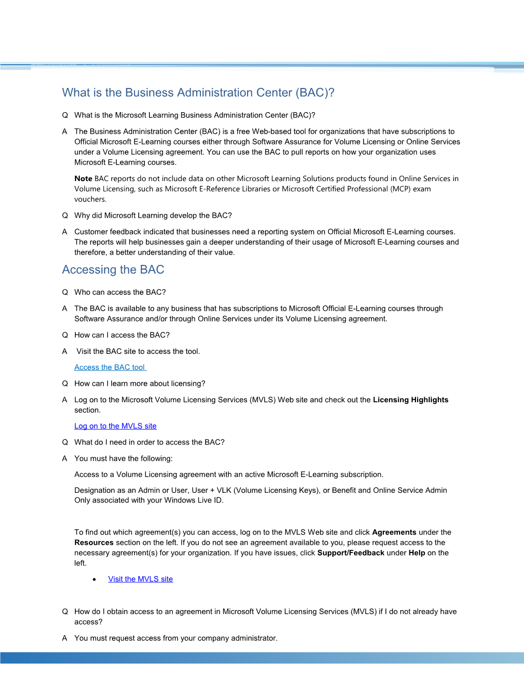 What Is the Business Administration Center (BAC)?