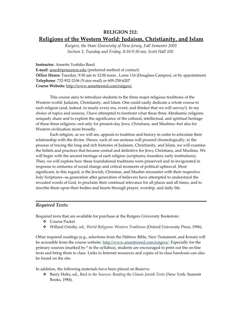 Religions of the Western World: Judaism, Christianity, and Islam