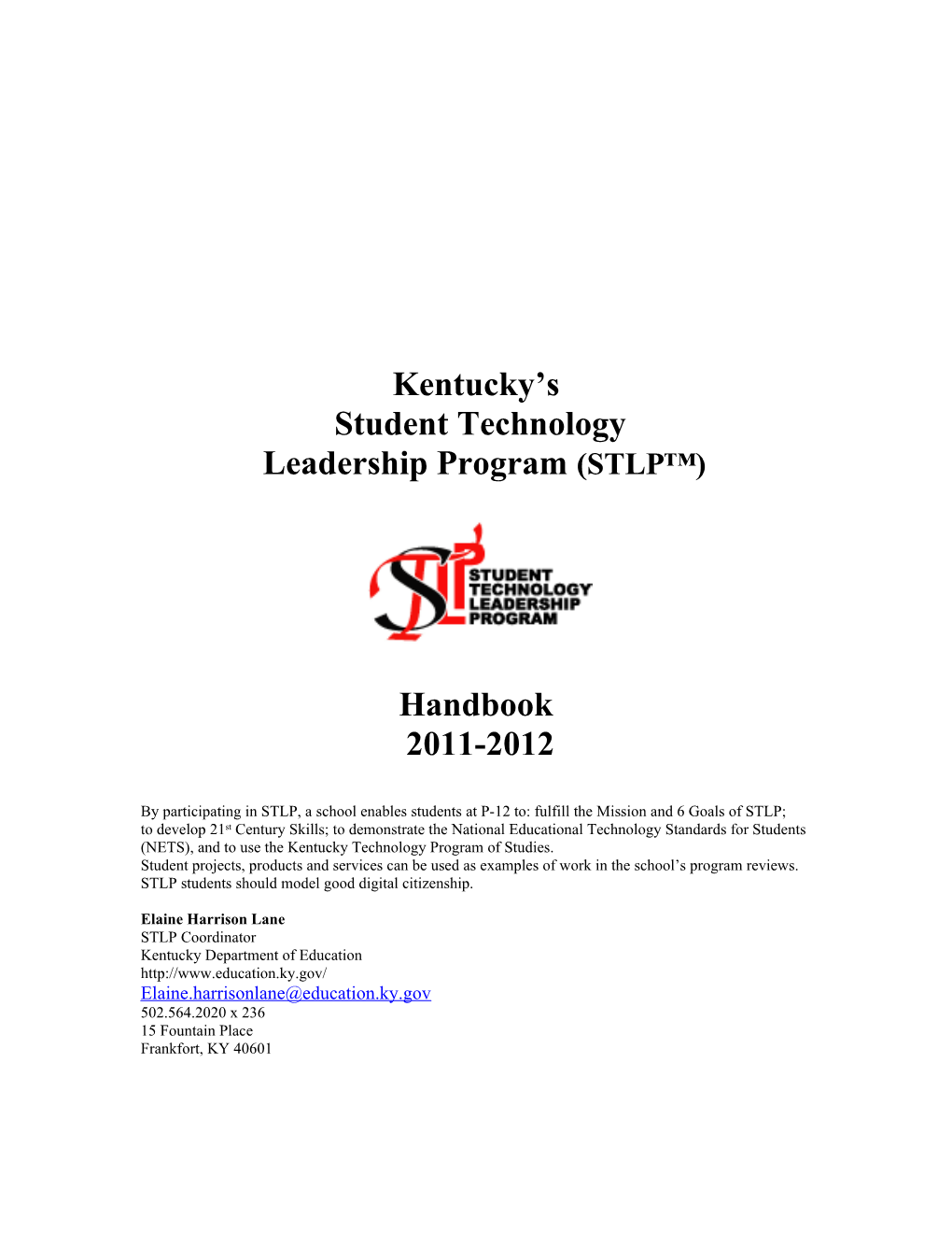 Kentucky S STLP Handbook 2005-2006