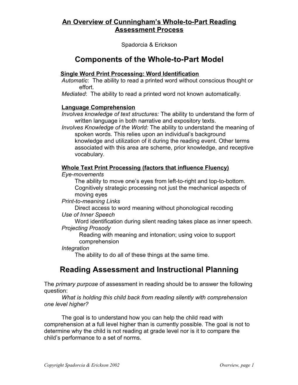 Written Language Comprehension