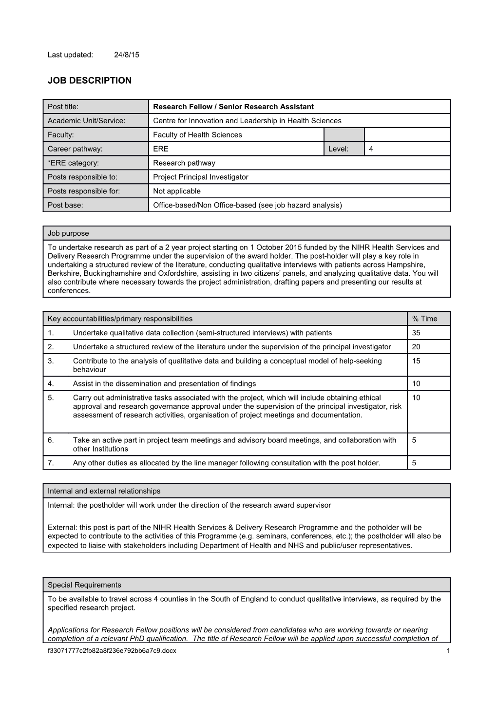 Person Specification s14