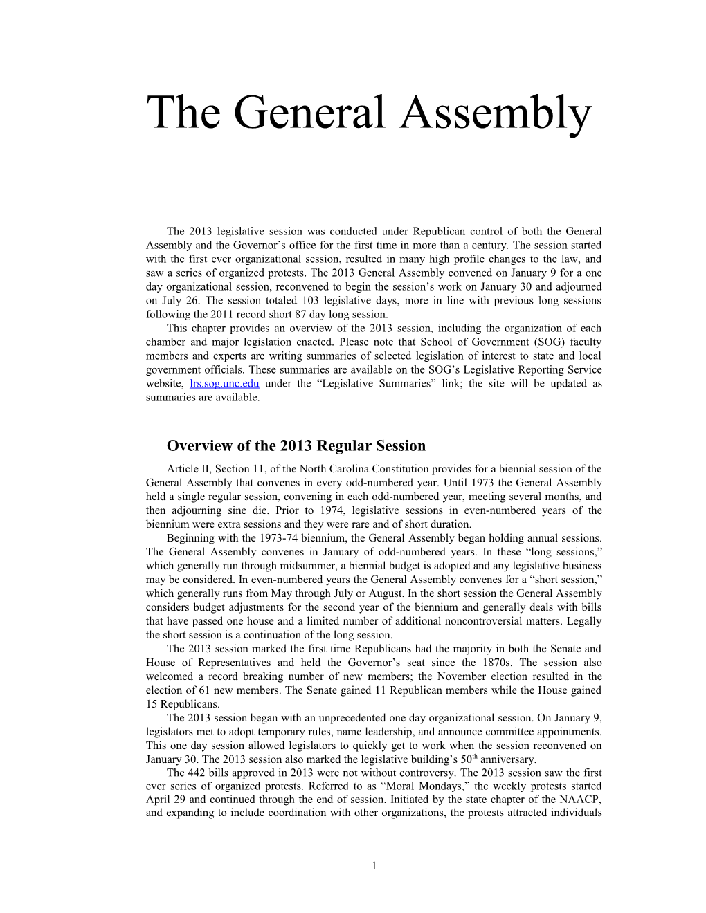 The General Assembly 2013 9