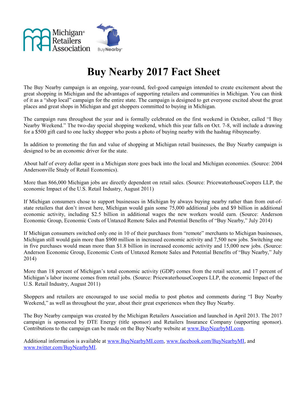 Buy Nearby 2017 Fact Sheet