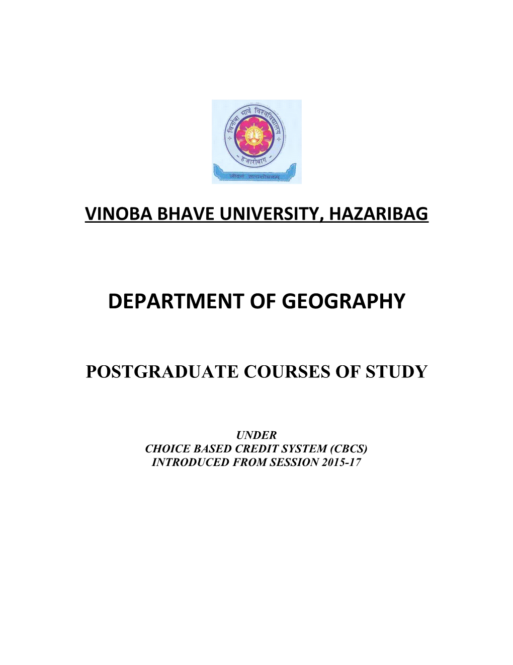 Vinoba Bhave University, Hazaribag