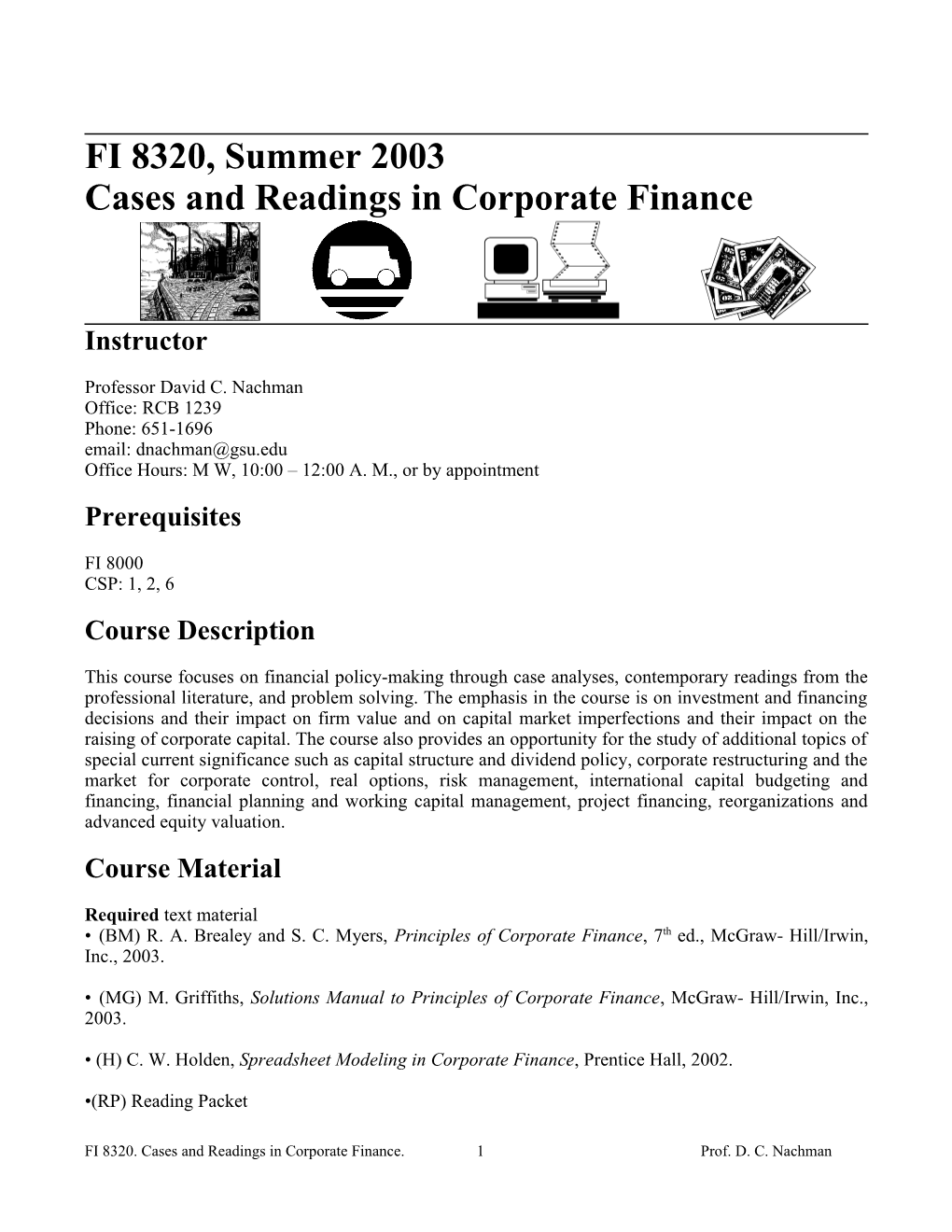 Cases and Readings in Corporate Finance