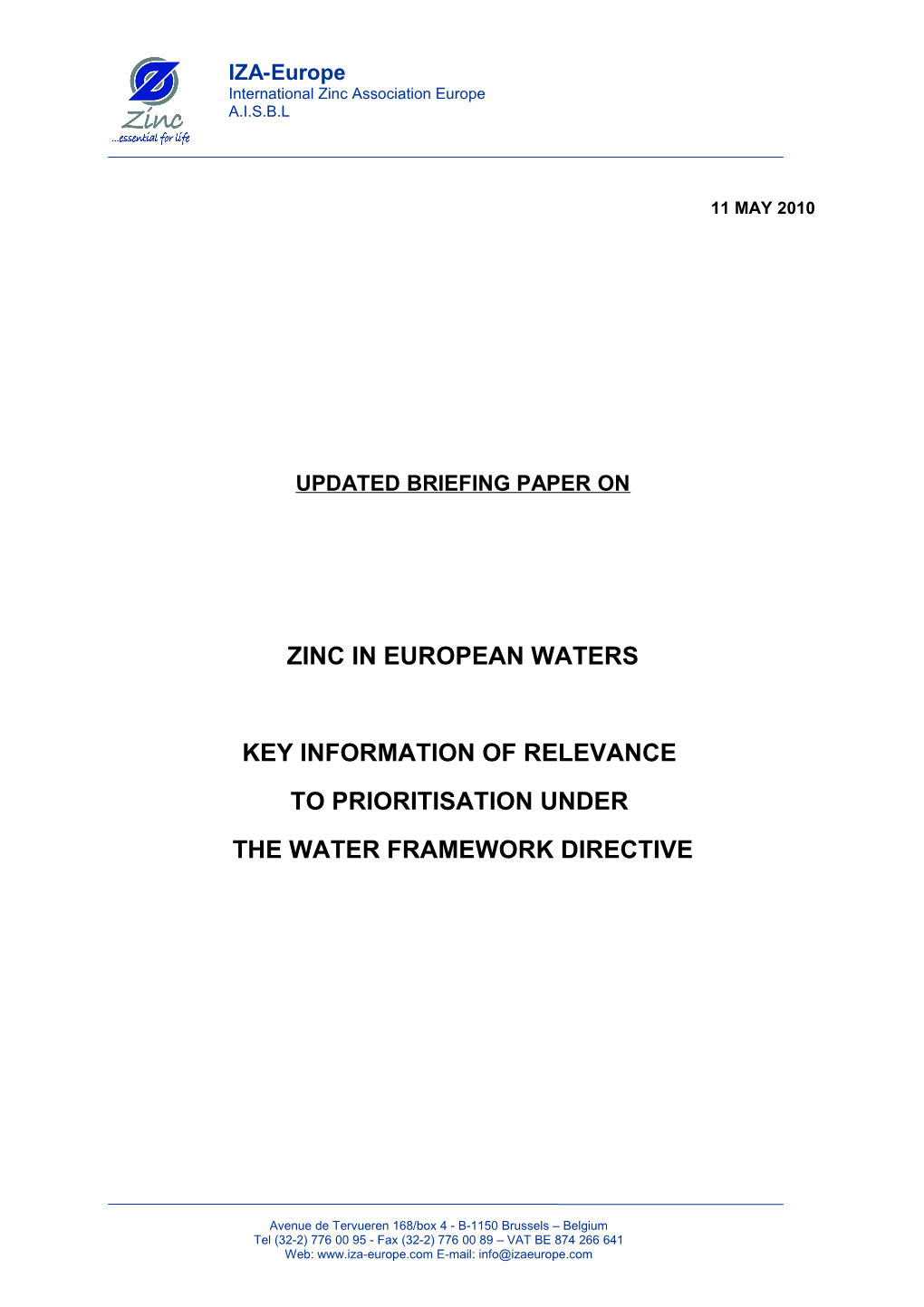 Updated Briefing Paper On