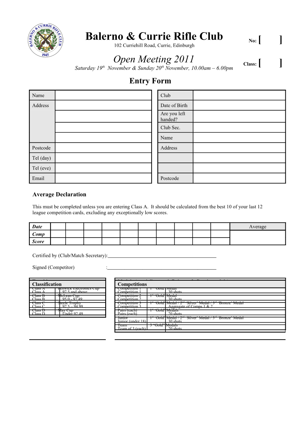 Balerno & Currie Rifle Club