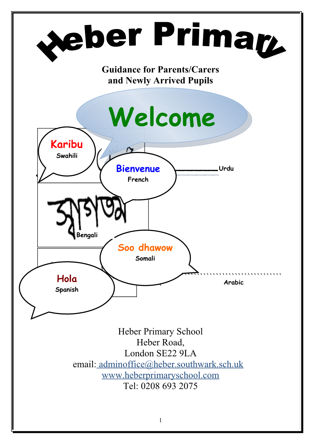 EMAS - Guidance for Parents / Carers of Newly Arrived Pupils