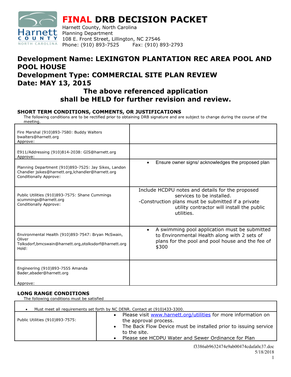 Development Impact Analysis