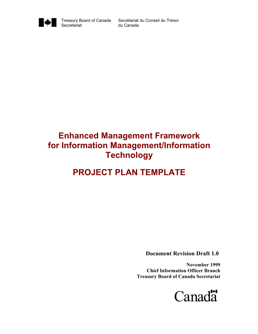 IT Project Plan Template Version 0.3