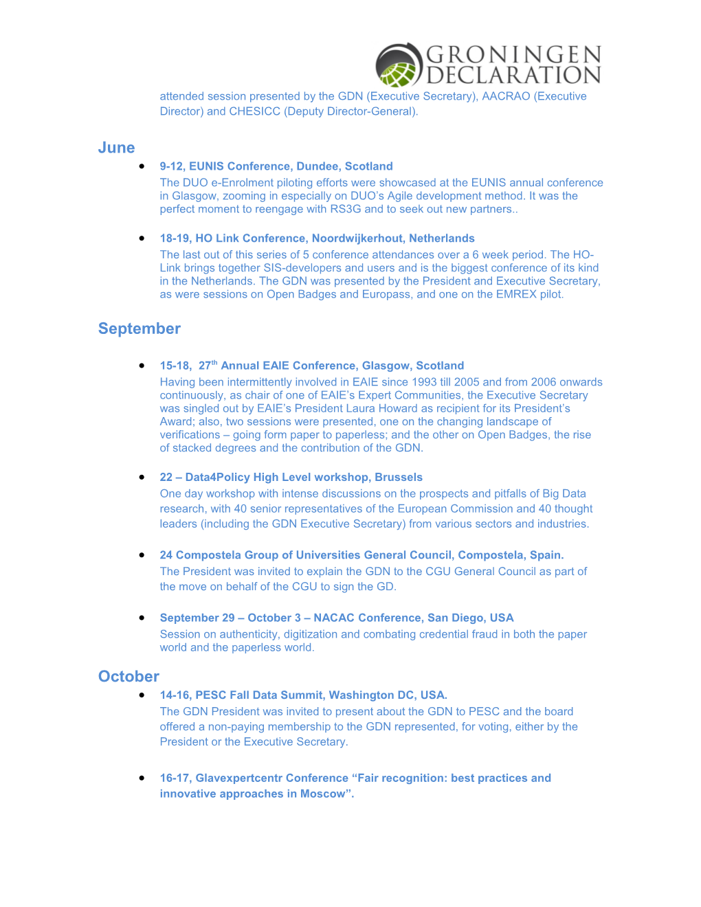 Statutes for the Groningen Declaration Network
