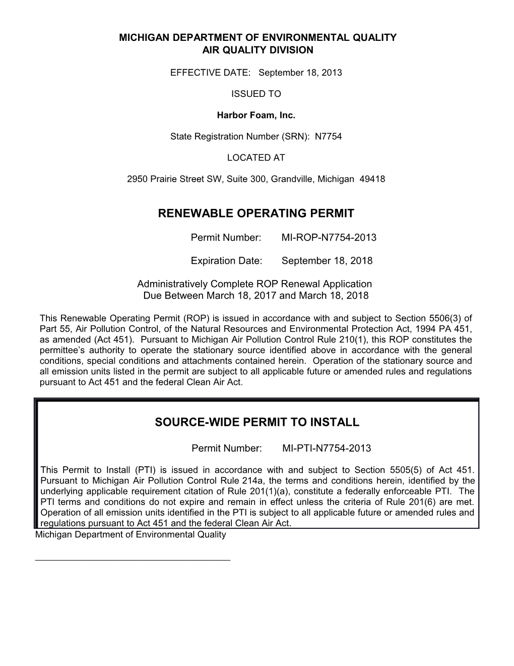 Michigan Department of Environmental Quality s4