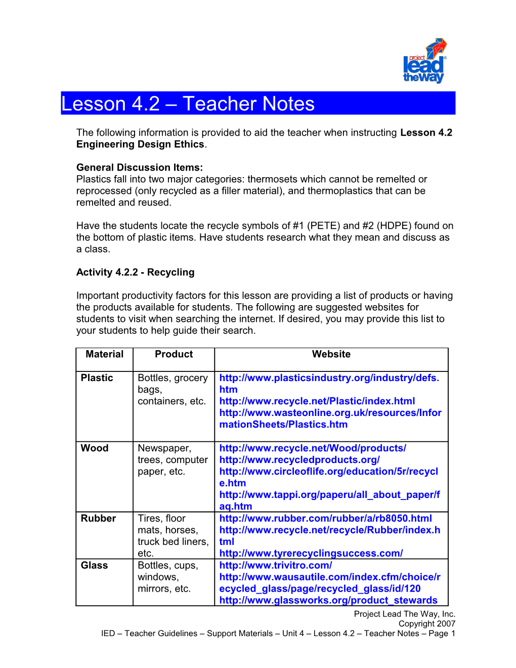 Lesson 4.2: Teacher Notes