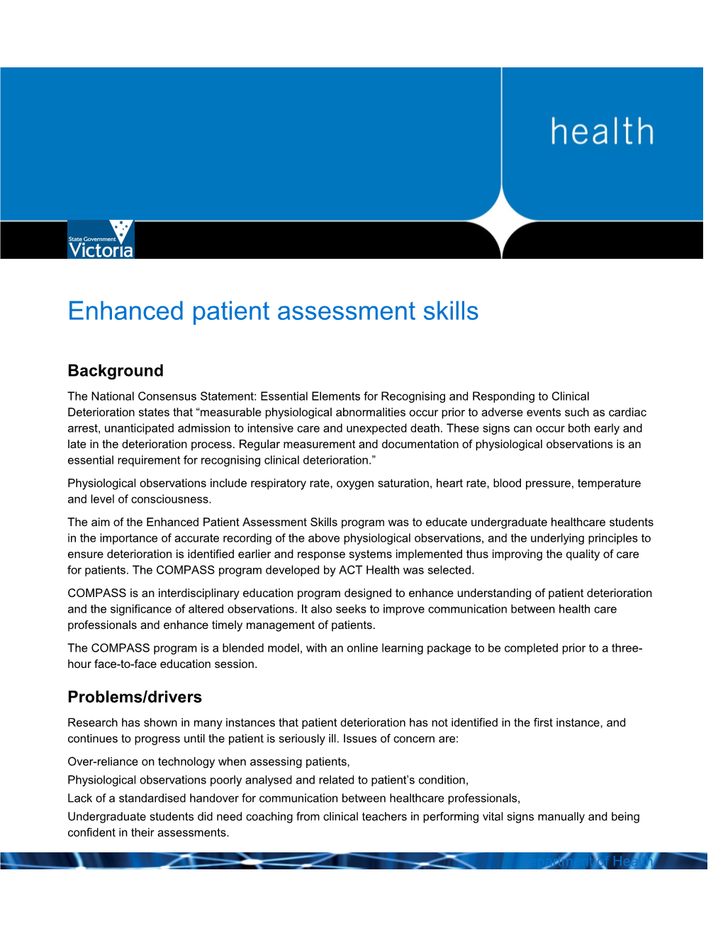 Enhanced Patient Assessment Skills