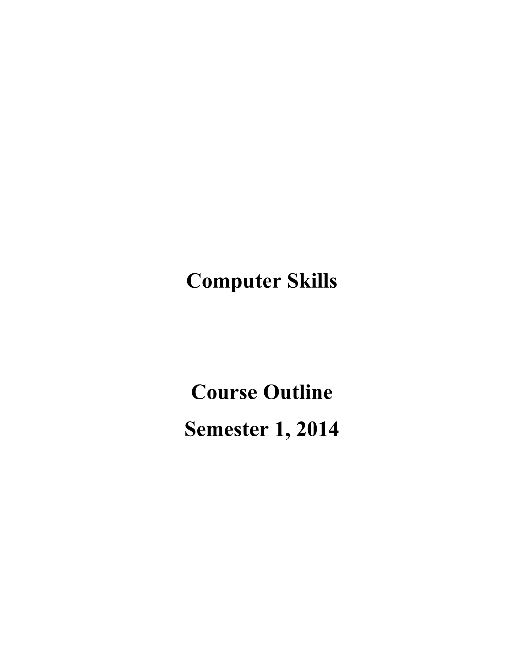 Computer Skills