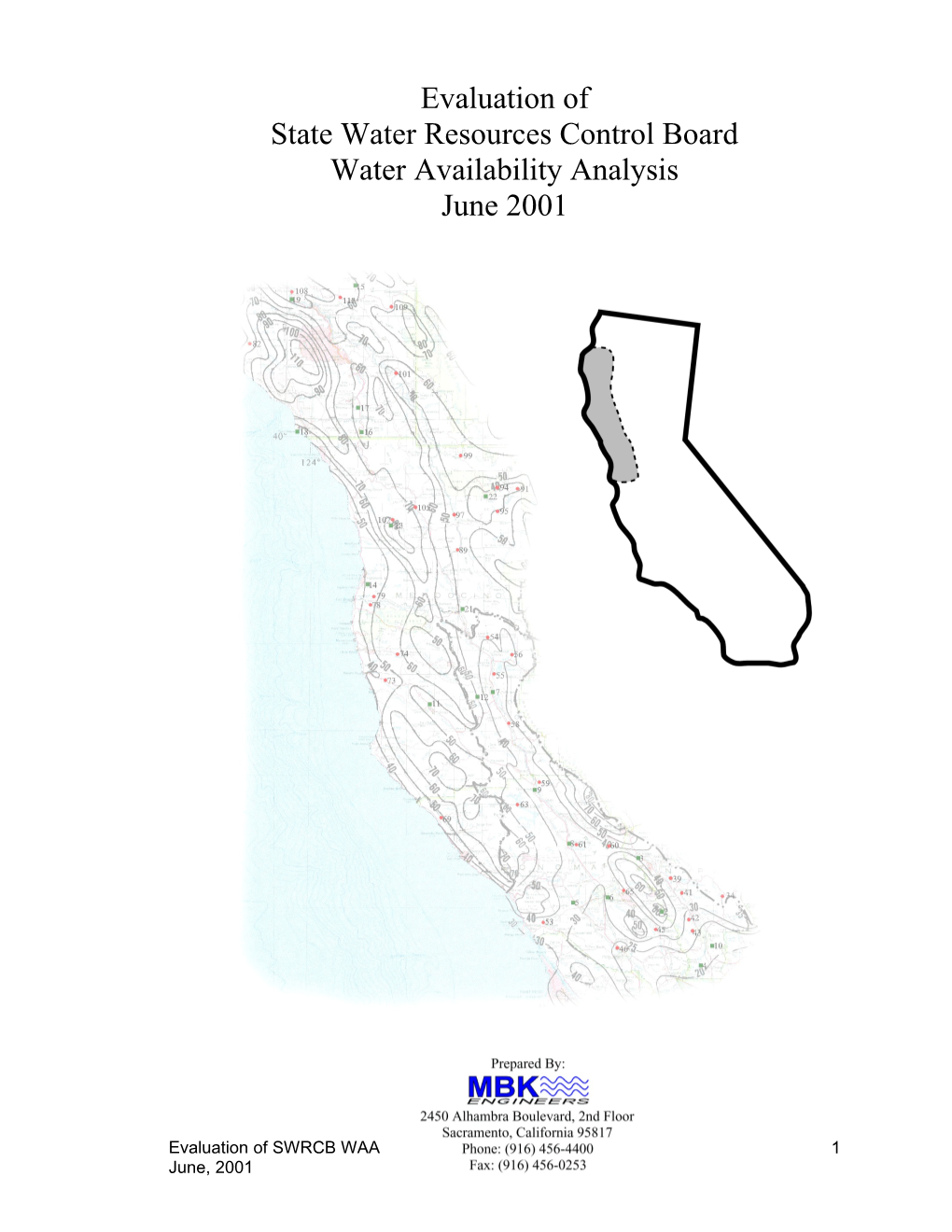 Evaluation of SWRCB Water Availability Analysis